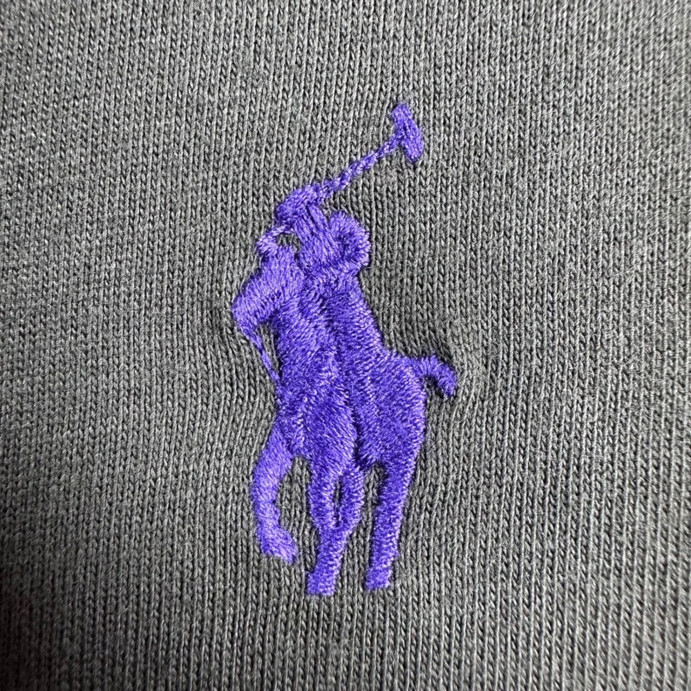 Polo Ralph Lauren Long Sleeve T-Shirt Mens L Large Olive Green Purple Pony Logo